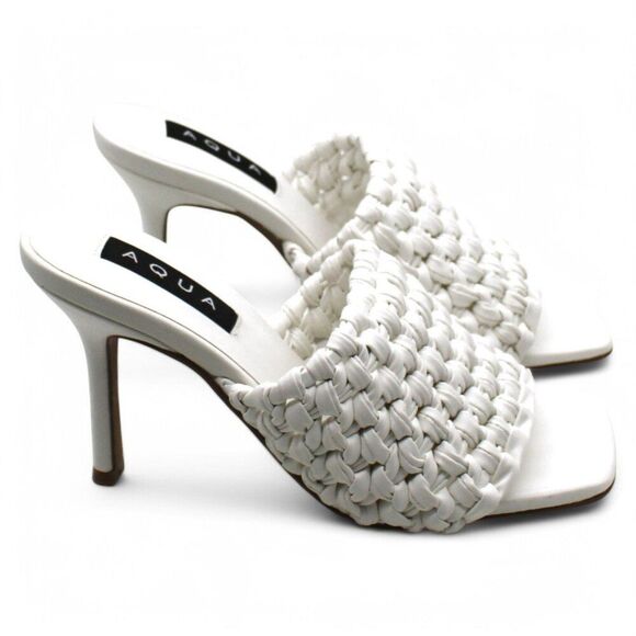 Aqua Womens Katy Faux Leather Slip on Mules - Picture 4 of 9